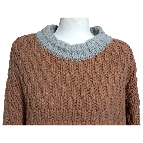 Universal Thread Multicolor Chunky Knit Cropped Sweater XL Slouchy Womens Pullov - Picture 7 of 11